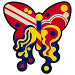 Дизайнерский ковер в виде бабочки Poltronova Tappeto Farfalla Rug варинант исполнения - 1 | Loft Concept в Екатеринбурге