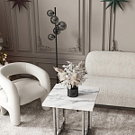 Кресло дизайнерское для лаунж зоны жемчужного цвета Pearl Lounge варинант исполнения - 2 | Loft Concept в Екатеринбурге