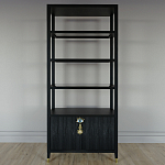 Стеллаж со стеклянными полками Elsa Dreams Black варинант исполнения - 5 | Loft Concept в Екатеринбурге