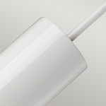 Подвесной светильник белого цвета с вытянутым цилиндрическим плафоном с косым срезом Elstead Lighting варинант исполнения - 4 | Loft Concept в Екатеринбурге