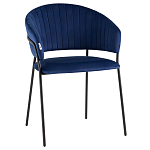 Стул в велюре синего цвета Horizon варинант исполнения - 1 | Loft Concept в Екатеринбурге