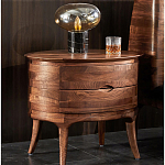 Прикроватный столик из дерева с 2-мя ящиками Moon Walnut Furniture варинант исполнения - 1 | Loft Concept в Екатеринбурге