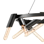 Люстра круглая с трубчатыми лампочками Vanguard Circle варинант исполнения - 2 | Loft Concept в Екатеринбурге