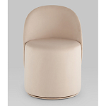 Пуф Loreen со спинкой вращающийся велюр молочный варинант исполнения - 4 | Loft Concept в Екатеринбурге