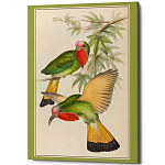 Постер на холсте с изображением птиц Blooming Birds Poster варинант исполнения - 3 | Loft Concept в Екатеринбурге