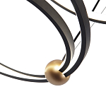 Люстра подвесная светодиодная с 4-мя кольцами черный металл Ring Horizontal варинант исполнения - 3 | Loft Concept в Екатеринбурге