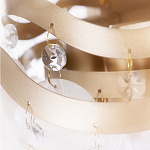 Бра с белыми перламутровыми подвесками и золотистыми волнистыми элементами SHELL варинант исполнения - 3 | Loft Concept в Екатеринбурге