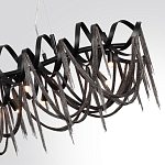 Люстра подвесная линейная с переплетенными металлическими лентами и цепочками Atlantis Chain варинант исполнения - 3 | Loft Concept в Екатеринбурге