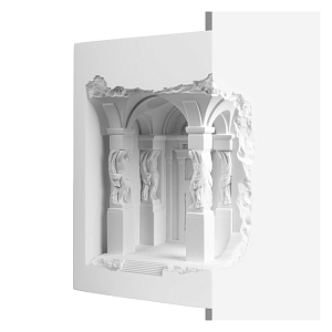 Встраиваемый в стену гипсовый светильник под покраску с колоннами и арками в античном стиле Antiquity Athena