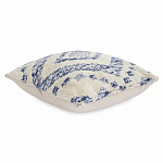 Чехол на подушку с узором в этно-стиле Blue Ikat варинант исполнения - 1 | Loft Concept в Екатеринбурге