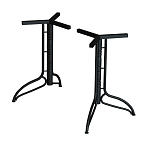 Обеденный стол с прямоугольной столешницей из стекла на черных металлических ножках White Marble варинант исполнения - 5 | Loft Concept в Екатеринбурге