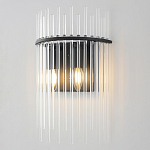 Бра со стеклянными прозрачными трубками и черным металлическим каркасом Nembus варинант исполнения - 2 | Loft Concept в Екатеринбурге