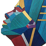 Арт объект на стену из нитей Девушка и Солнце wall panel Girl and Sun варинант исполнения - 1 | Loft Concept в Екатеринбурге