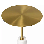 Кофейный столик с круглой столешницей на белом мраморном основании Original Foundation варинант исполнения - 4 | Loft Concept в Екатеринбурге