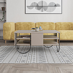 Стол журнальный прямоугольной формы с 2-мя полками бежево-серого цвета NORFOLK LIGHT MOCHA варинант исполнения - 2 | Loft Concept в Екатеринбурге