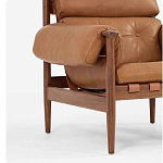 Кресло с деревянным каркасом и обивкой из натуральной кожи Medieval Furniture варинант исполнения - 6 | Loft Concept в Екатеринбурге