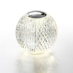Настольная лампа с прозрачным шарообразным плафоном на цилиндрической подставке Crystal Globule варинант исполнения - 8 | Loft Concept в Екатеринбурге