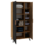 Шкаф двухдверный с 2-мя отделами с полками Stone Effect варинант исполнения - 4 | Loft Concept в Екатеринбурге