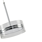 Подвесной светильник с прозрачным плафоном цилиндрической формы из акрила и стекла с пультом для регулировки света Glass Lamp Chromium варинант исполнения - 1 | Loft Concept в Екатеринбурге