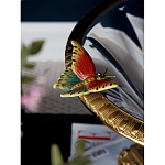 Чаша из прозрачного стекла с бронзовым рельефным ободком Eden Garden варинант исполнения - 5 | Loft Concept в Екатеринбурге