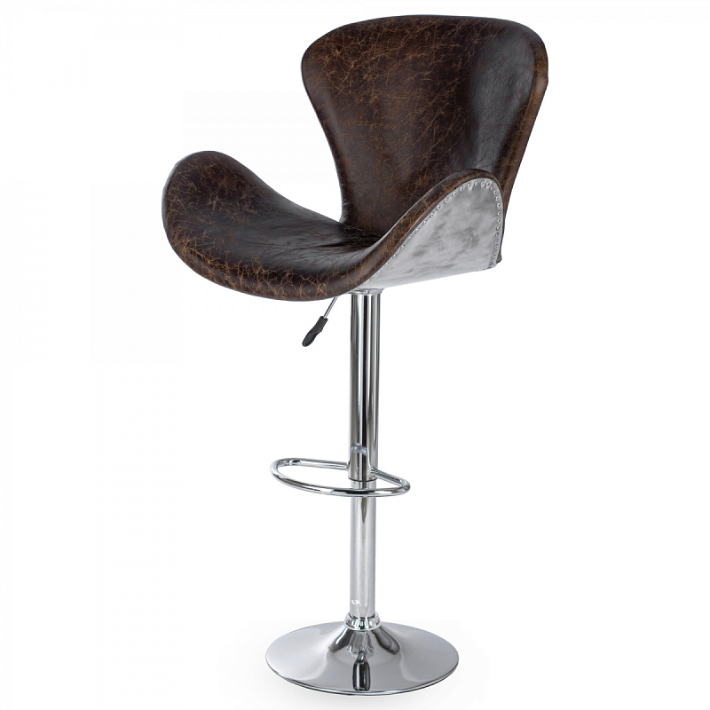 Барный стул Авиатор Spitfire Swan bar stool Aviator Коричневый Хром Барный стул Авиатор Spitfire Swan bar stool Aviator Коричневый Хром в Екатеринбурге | Loft Concept