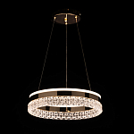 Люстра в виде кольца золотого цвета с прозрачными вставками Radiant Rail варинант исполнения - 3 | Loft Concept в Екатеринбурге