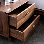 Прикроватный деревянный столик с ящиками Moon Walnut Furniture варинант исполнения - 3 | Loft Concept в Екатеринбурге