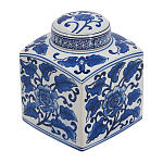 Ваза с крышкой в китайском стиле Oriental Blue & White Ornament Vases варинант исполнения - 1 | Loft Concept в Екатеринбурге