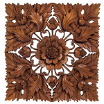 Панно из дерева квадратное Flower Panel With Trees варинант исполнения - 1 | Loft Concept в Екатеринбурге