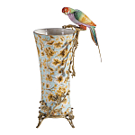 Ваза фарфоровая с птицей на бронзовой ветке Garden of Eden варинант исполнения - 5 | Loft Concept в Екатеринбурге