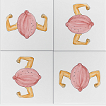 Плитка дизайнерская с узором Лимон варинант исполнения - 1 | Loft Concept в Екатеринбурге