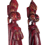 Комплект из 2-х деревянных статуэток Asmat Statuettes Red варинант исполнения - 3 | Loft Concept в Екатеринбурге