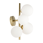 Бра с золотым основанием и 5-ю белыми шарообразными плафонами Bubble варинант исполнения - 2 | Loft Concept в Екатеринбурге