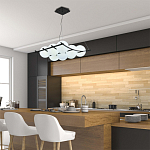 Люстра подвесная с 9-ю плафонами в форме шара Yarvi варинант исполнения - 2 | Loft Concept в Екатеринбурге