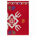 Плед хлопковый по мотивам чувашских орнаментов Ural and Siberian Patterns варинант исполнения - 1 | Loft Concept в Екатеринбурге