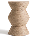 Приставной стол с отделкой из джута Juti D30 см варинант исполнения - 2 | Loft Concept в Екатеринбурге