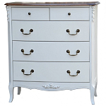 Высокий деревянный комод в стиле прованс Montmartre Provence Chest of Drawers варинант исполнения - 1 | Loft Concept в Екатеринбурге