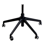 Стул с мягкой бежевой обивкой из велюра и подъемно-поворотным механизмом на черных колесиках Harper Beige варинант исполнения - 4 | Loft Concept в Екатеринбурге