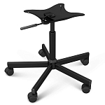 Стул с мягкой черной обивкой из велюра и подъемно-поворотным механизмом на колесиках Harper Black варинант исполнения - 4 | Loft Concept в Екатеринбурге