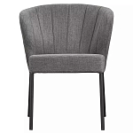 Стул серый с широкой закругленной спинкой Chair Gray Attractive варинант исполнения - 1 | Loft Concept в Екатеринбурге