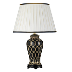 Настольная лампа с керамическим основанием с золотистым решетчатым узором и белым плиссированным абажуром Elstead Lighting варинант исполнения - 6 | Loft Concept в Екатеринбурге