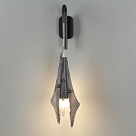 Бра черного цвета с плафоном из рельефного стекла Glass Pod варинант исполнения - 8 | Loft Concept в Екатеринбурге