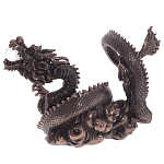 Декоративная статуэтка Дракон Fuzanglong Dragon Dark Bronze Statuette варинант исполнения - 3 | Loft Concept в Екатеринбурге
