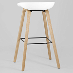 Барный стул на ножках из натурального дерева Boras White варинант исполнения - 5 | Loft Concept в Екатеринбурге