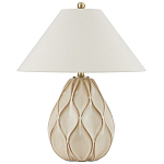 Настольная лампа с волнистым узором и абажуром в форме конуса Macrame варинант исполнения - 3 | Loft Concept в Екатеринбурге