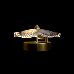 Бра в форме прозрачного стеклянного цветка с рельефной текстурой Textured Glass варинант исполнения - 12 | Loft Concept в Екатеринбурге