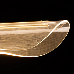 Люстра линейная с прозрачным волнообразным плафоном Wave Line варинант исполнения - 7 | Loft Concept в Екатеринбурге