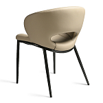 Стул обеденный кремовый из экокожи Futuristic Chair варинант исполнения - 2 | Loft Concept в Екатеринбурге