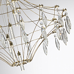 Люстра подвесная из металла с прозрачными подвесками из хрусталя Quasar 93 варинант исполнения - 3 | Loft Concept в Екатеринбурге