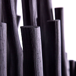 Люстра черная с несколькими ярусами деревянных палочек Bright Wooden Chandelier варинант исполнения - 7 | Loft Concept в Екатеринбурге